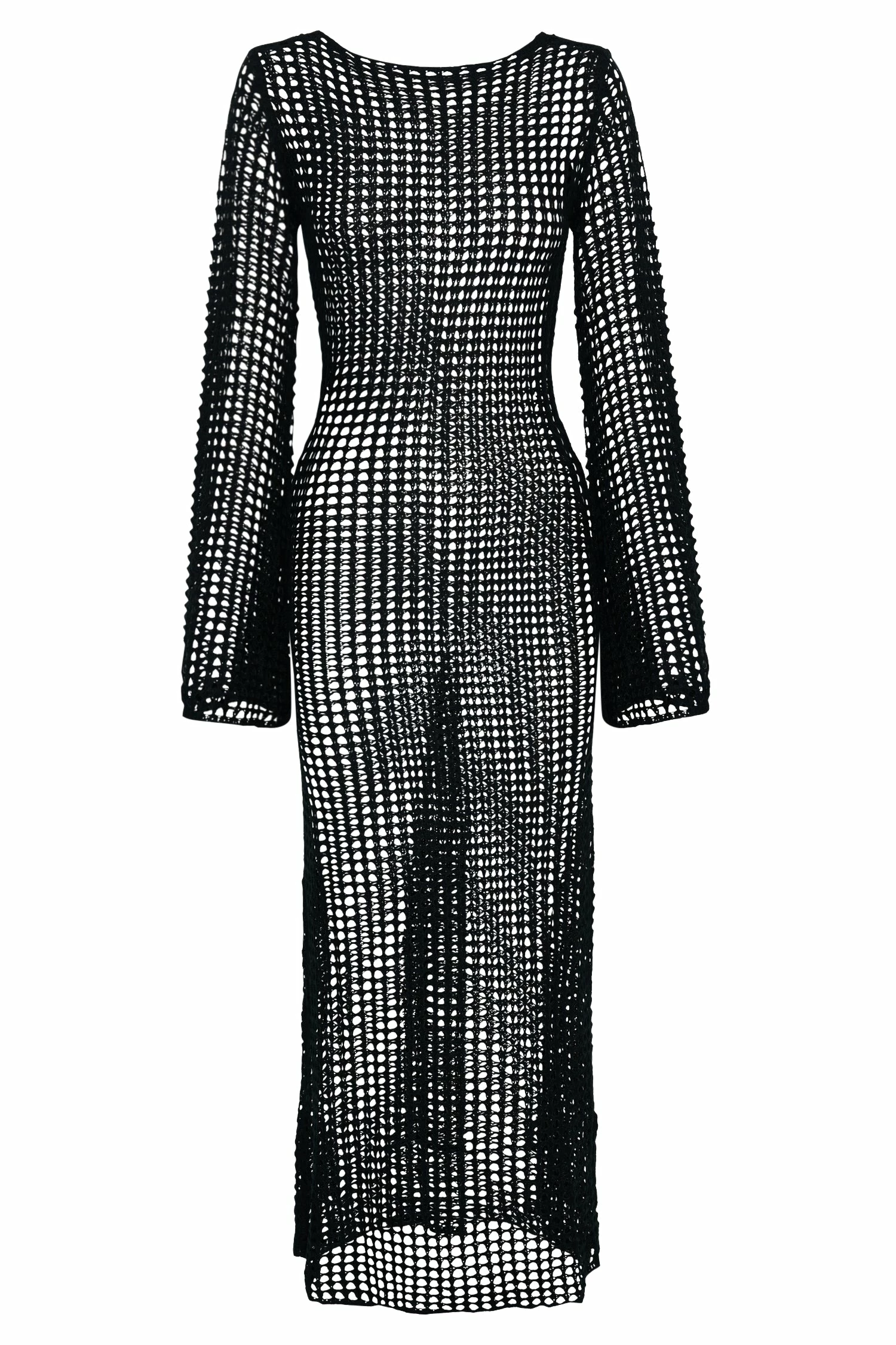 BSD Murphy Long Sleeve Crochet Maxi Dress - Black 14 BSD Murphy Long Sleeve Crochet Maxi Dress - Black - Image 12