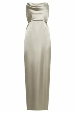 Alanis Strapless Maxi Dress - Champagne -Meshki Shop B732022.12.07MESHKI 13028
