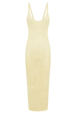 Shae Scoop Neck Knit Midi Dress - Lemon -Meshki Shop B742023.01.13MESHKI 13095