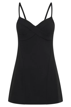 Thalia Crepe Mini Dress - Black -Meshki Shop B752023.02.16MESHKI 13469