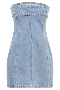 Teddi Denim Mini Dress - Mid Blue -Meshki Shop B772023.03.09MESHKI 273
