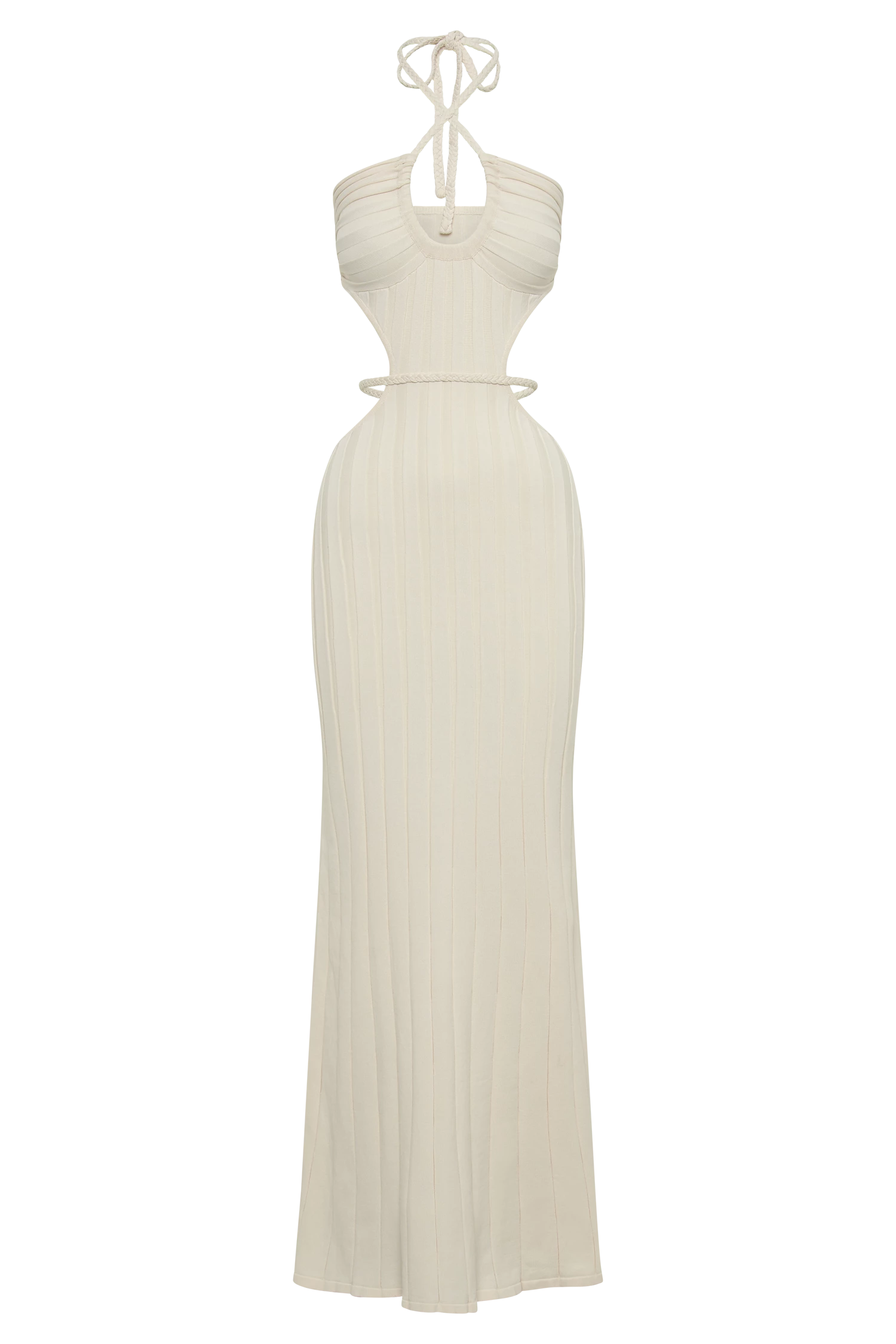Minerva Cut Out Knit Maxi Dress - Ivory 8 Minerva Cut Out Knit Maxi Dress - Ivory - Image 7