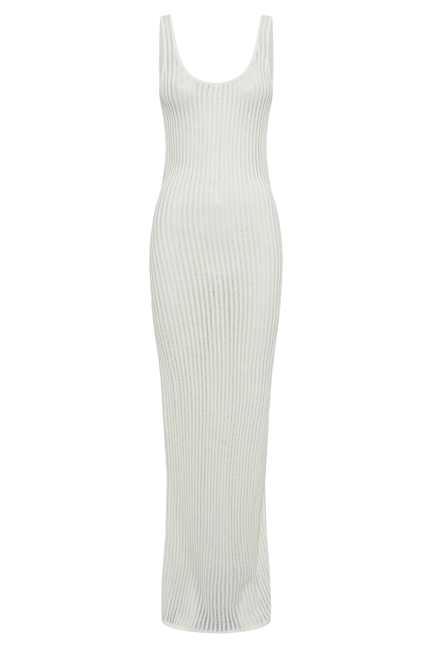 Abbey Ladder Knit Cowl Maxi Dress - White 10 Abbey Ladder Knit Cowl Maxi Dress - White - Image 8