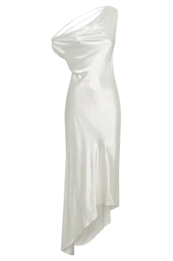 Yvette Slip Maxi Dress With Asymmetrical Hem - White 13 Yvette Slip Maxi Dress With Asymmetrical Hem - White -Meshki Shop B792023.03.29MESHKI321
