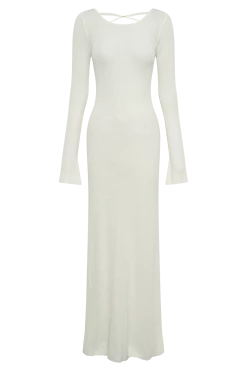 Talia Maxi Open Back Knit Dress - Ivory -Meshki Shop B792023.03.29MESHKI368