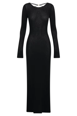 Talia Maxi Open Back Knit Dress - Black -Meshki Shop B792023.03.29MESHKI370