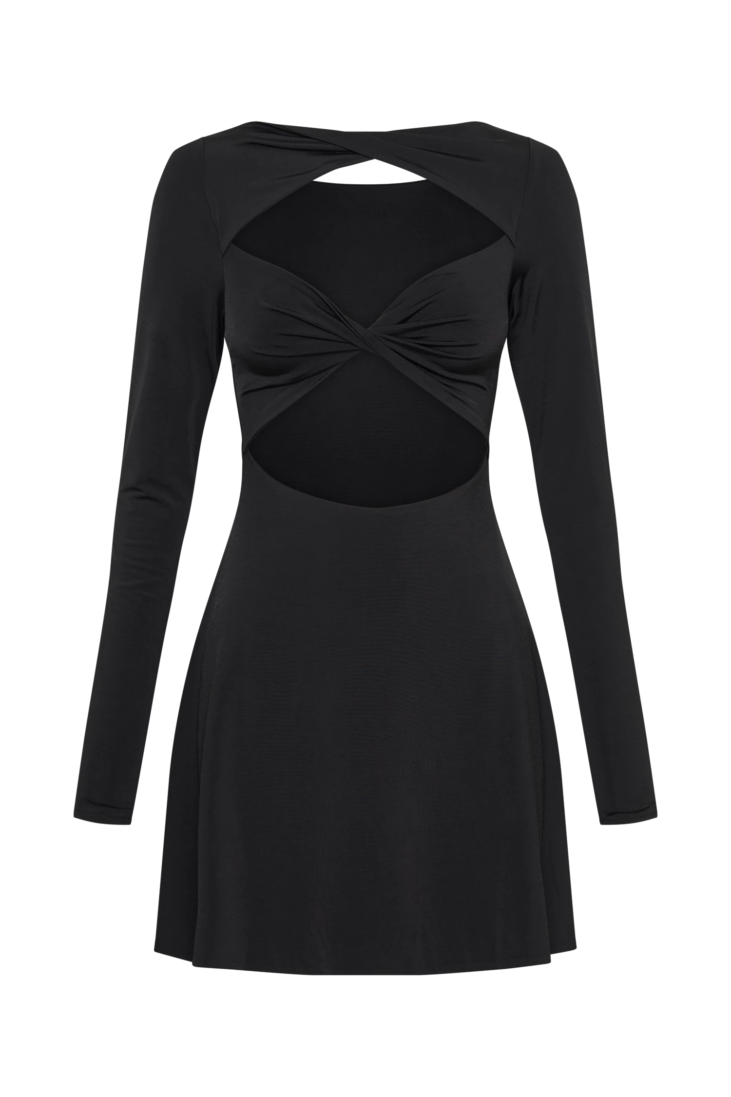 Eleanor Twist Front Mini Dress - Black 9 Eleanor Twist Front Mini Dress - Black - Image 7