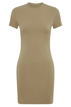 Halston Short Sleeve Mini Dress - Olive 15 Halston Short Sleeve Mini Dress - Olive -Meshki Shop B802023.04.13MESHKI 14198