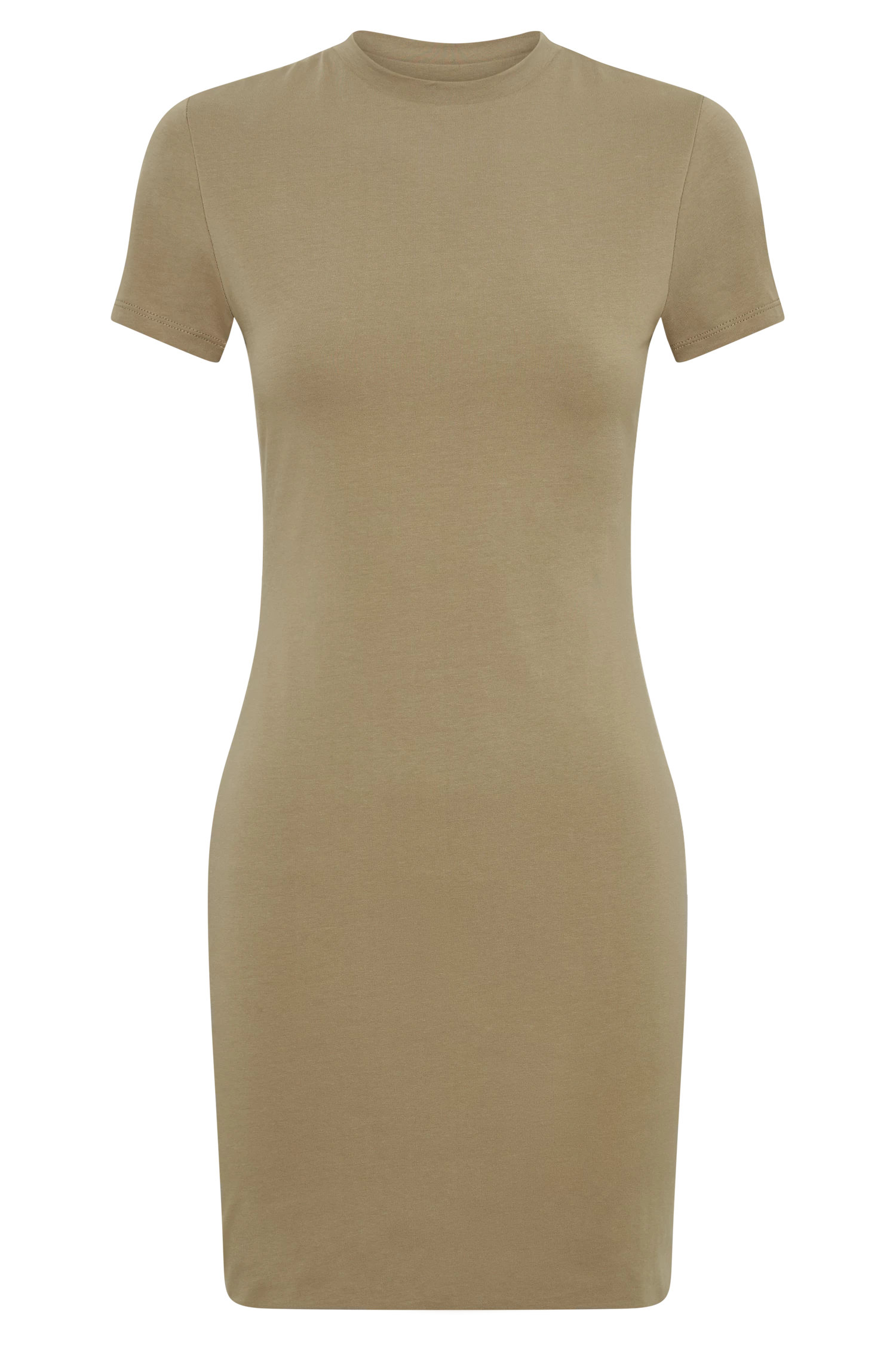 Halston Short Sleeve Mini Dress - Olive 9 Halston Short Sleeve Mini Dress - Olive - Image 7