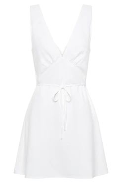 Nessa Linen Mini Dress - White 25 Nessa Linen Mini Dress - White -Meshki Shop B812023.04.18MESHKI 418