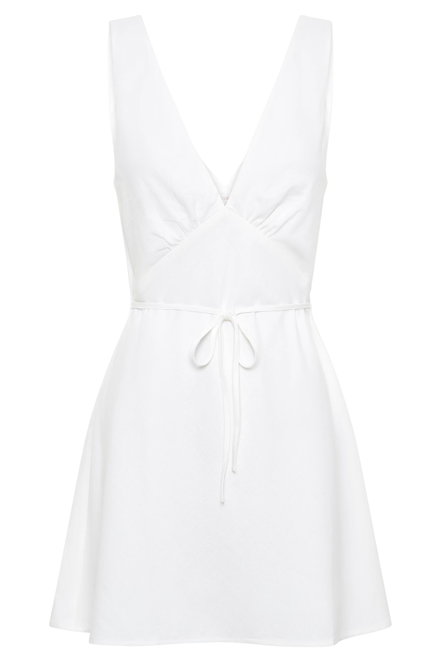 Nessa Linen Mini Dress - White 14 Nessa Linen Mini Dress - White - Image 12