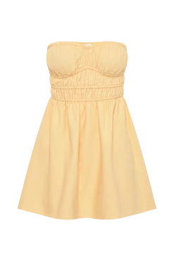 Eloise Strapless Linen Mini Dress - Mango -Meshki Shop B812023.04.18MESHKI 424