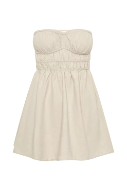 Eloise Strapless Linen Mini Dress - Natural -Meshki Shop B812023.04.18MESHKI 426