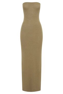 Emmy Strapless Knit Maxi Dress - Olive 19 Emmy Strapless Knit Maxi Dress - Olive -Meshki Shop B822023.05.03MESHKI 14509