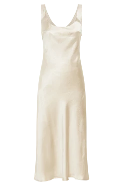 Tamara Satin Iridescent Slip Midi Dress - Gold -Meshki Shop B822023.05.03MESHKI 14512