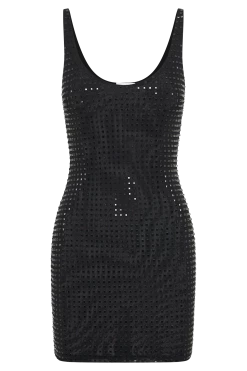 BSD Presley Square Diamante Mini Dress - Black -Meshki Shop B842023.06.01MESHKI 458