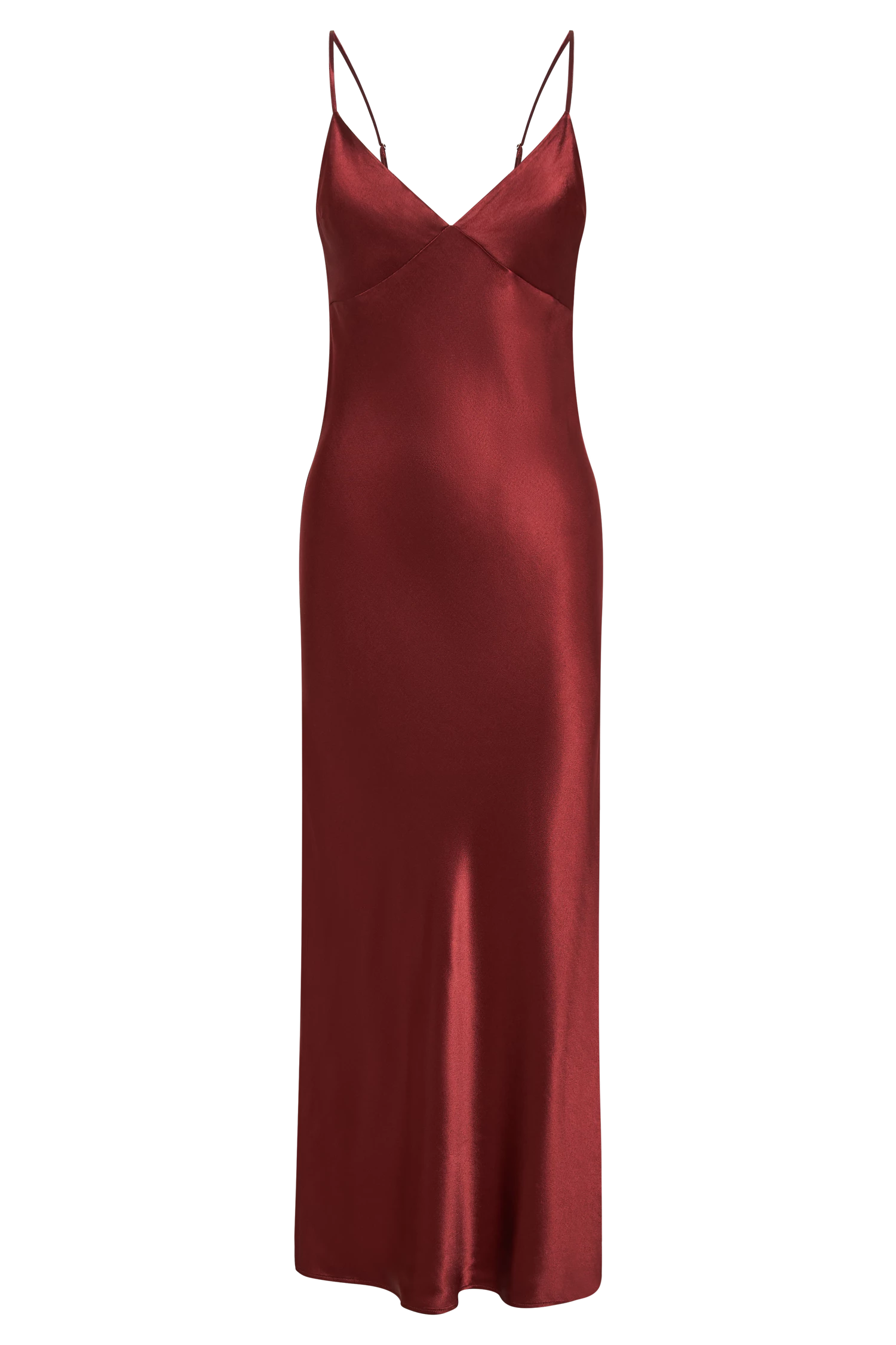 Kiko Satin Chiffon Midi Dress - Berry 10 Kiko Satin Chiffon Midi Dress - Berry - Image 9