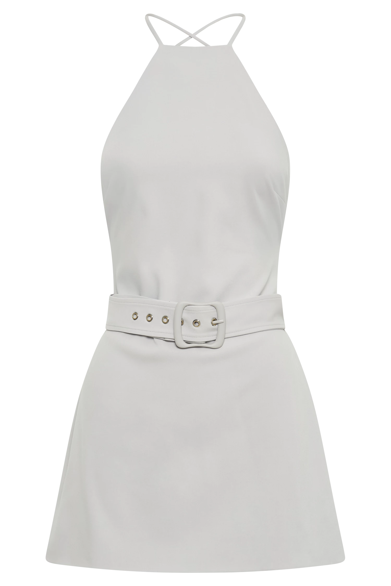 Diana Suiting Mini Dress - Ice Grey 10 Diana Suiting Mini Dress - Ice Grey - Image 8