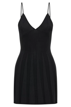 Kendra Rib Knit Mini Dress - Black -Meshki Shop B842023.06.01MESHKI 527