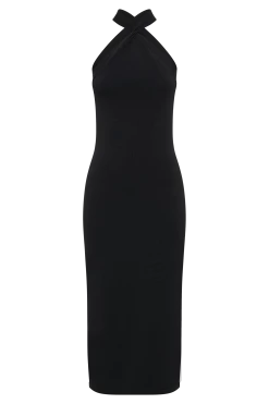 Sarai Halter Neck Knit Midi Dress - Black -Meshki Shop B852023.06.22MESHKI 574