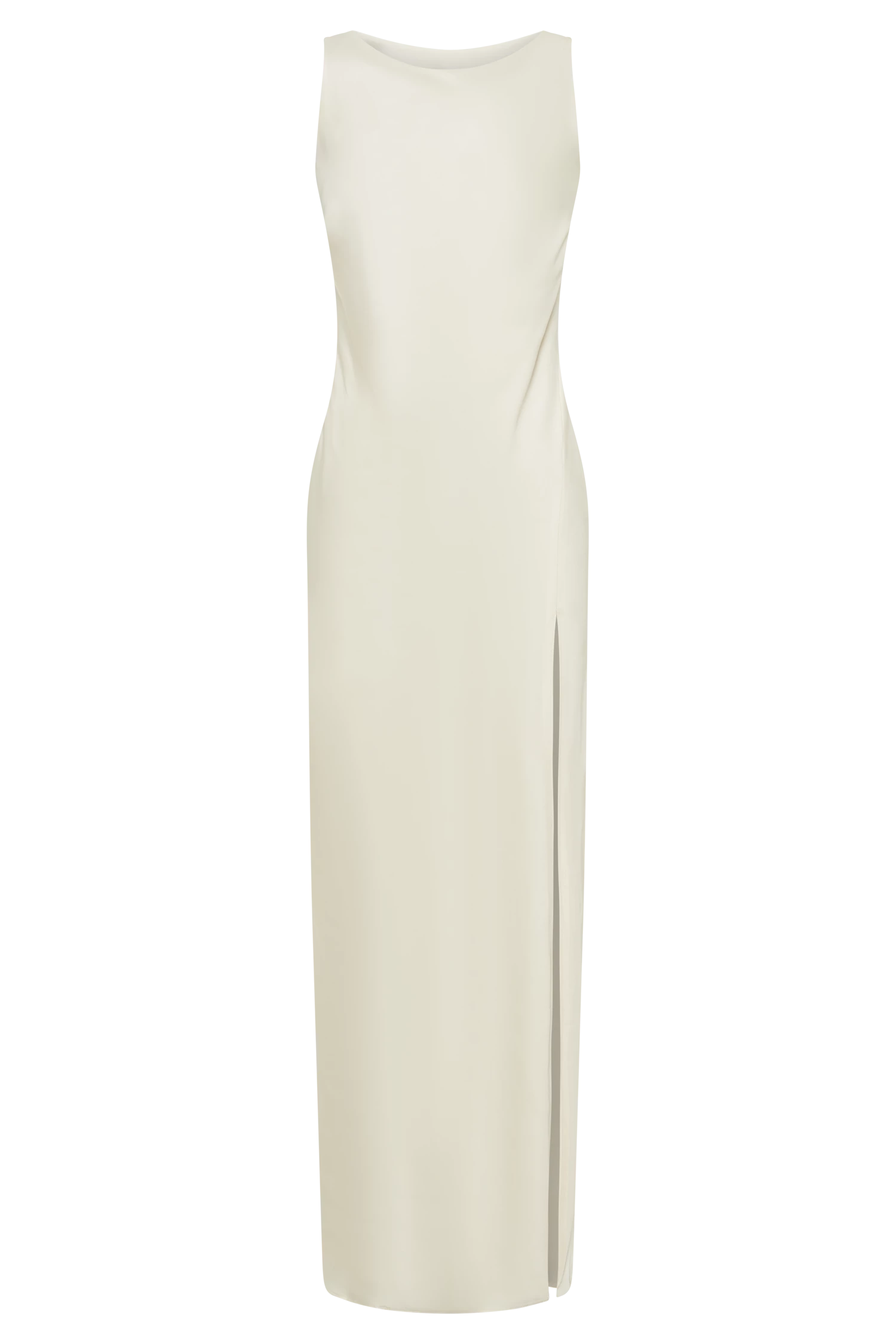 Gemima Satin Maxi Dress With Split - Ivory 11 Gemima Satin Maxi Dress With Split - Ivory - Image 9