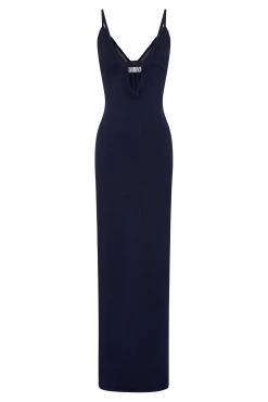 Maia Pointelle Knit Maxi Dress - Navy -Meshki Shop B852023.06.22MESHKI 629