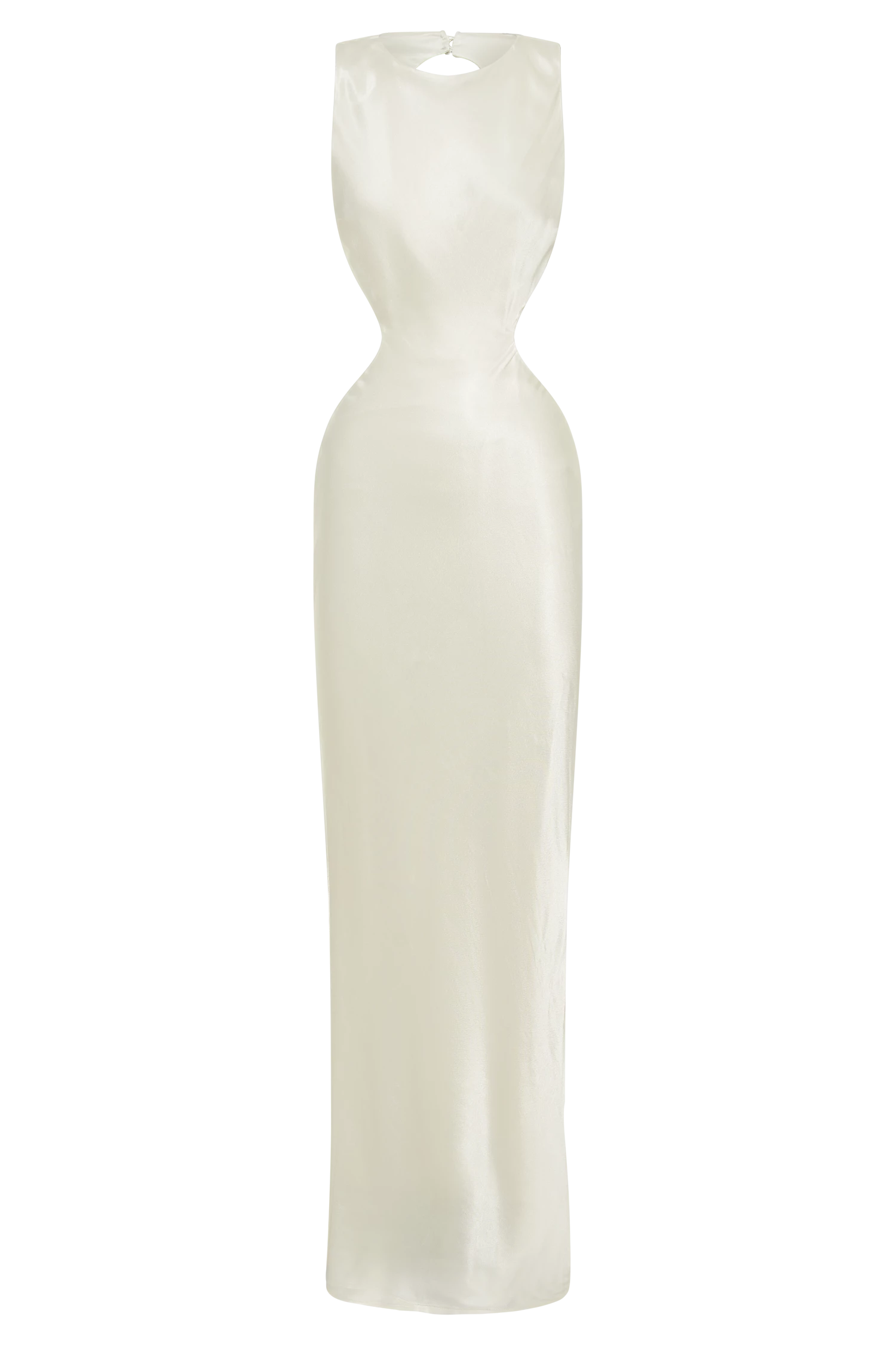 Electra Satin Cut Out Maxi Dress - Ivory 9 Electra Satin Cut Out Maxi Dress - Ivory - Image 7