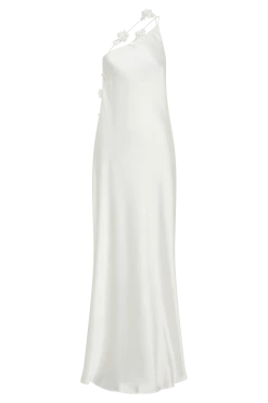 Rebecca One Shoulder Rose Maxi Dress - White -Meshki Shop B852023.06.22MESHKI 647