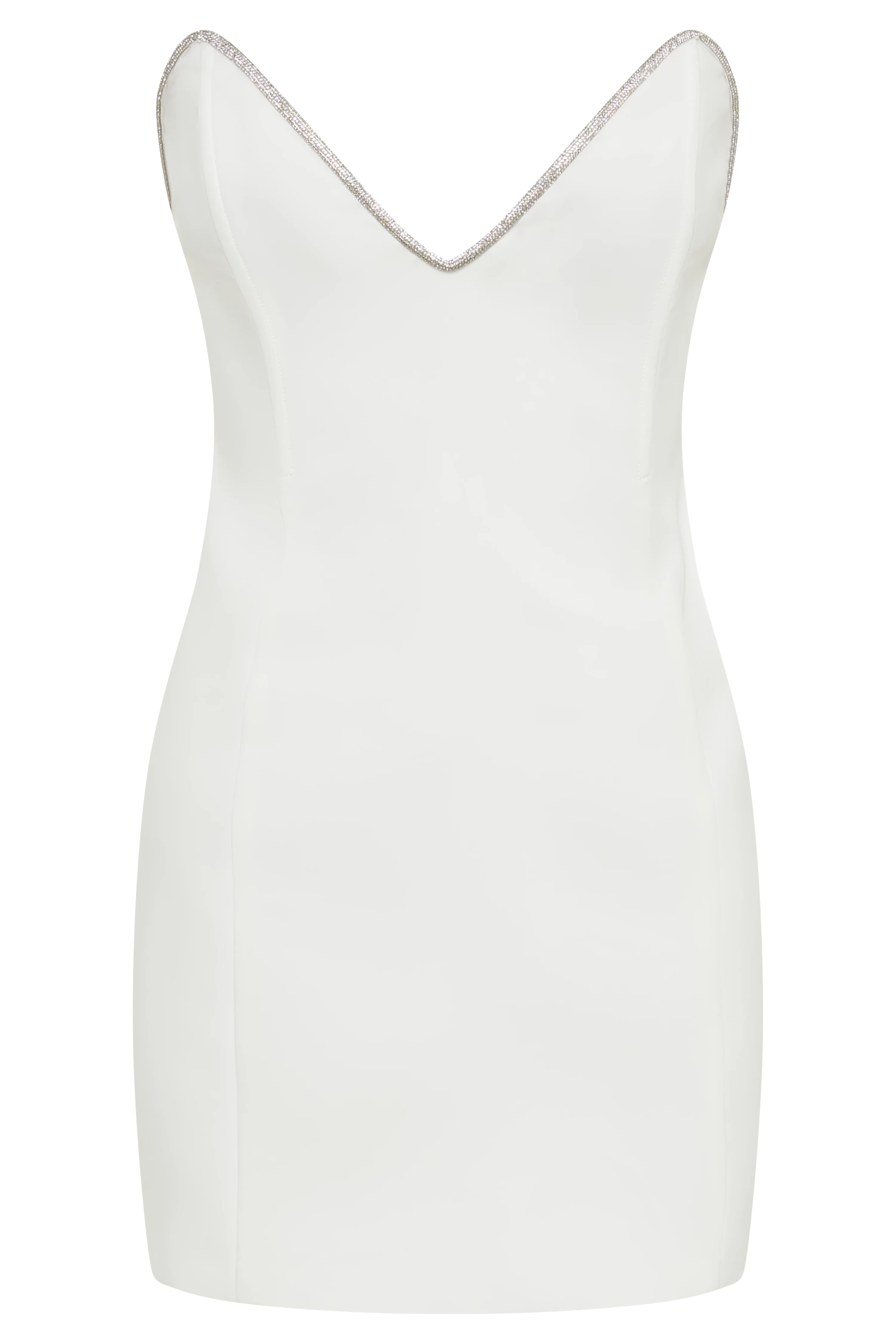 Madi Suiting Mini Dress With Diamante Rope - White 9 Madi Suiting Mini Dress With Diamante Rope - White - Image 7