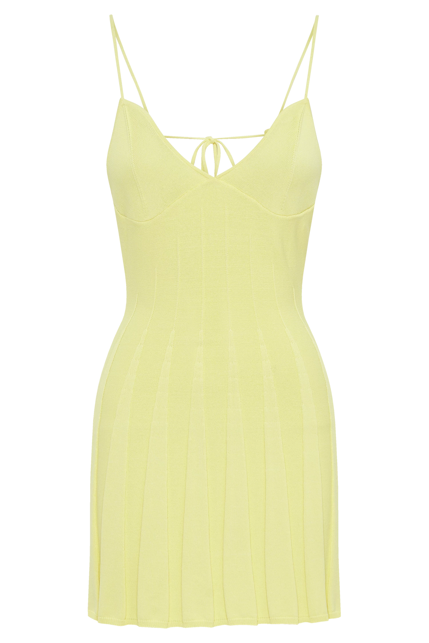 Kendra Rib Knit Mini Dress - Lemon 10 Kendra Rib Knit Mini Dress - Lemon - Image 8