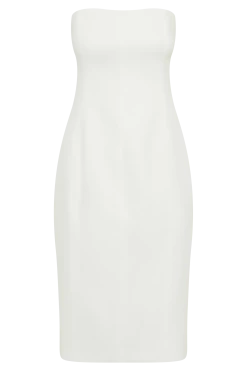 Marianne Strapless Crepe Midi Dress - White -Meshki Shop B852023.06.22MESHKI 700