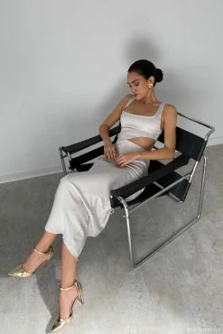 Gianna Maxi Dress - Silver