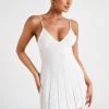 Kendra Rib Knit Mini Dress - White