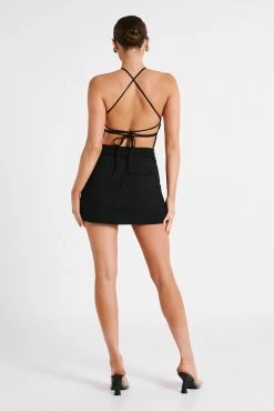 Diana Suiting Mini Dress - Black 15 Diana Suiting Mini Dress - Black -Meshki Shop MESHKI ECOM JULY23 KATIE DAY01 S24 029