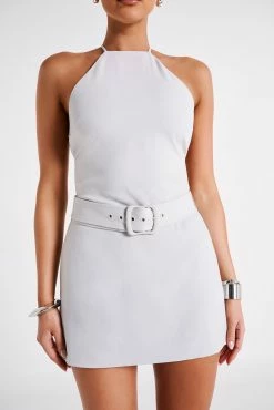 Diana Suiting Mini Dress - Ice Grey 16 Diana Suiting Mini Dress - Ice Grey -Meshki Shop MESHKI ECOM JULY23 KATIE DAY01 S25 033