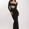 Ashleigh Cut Out Bandeau Maxi Dress - Black