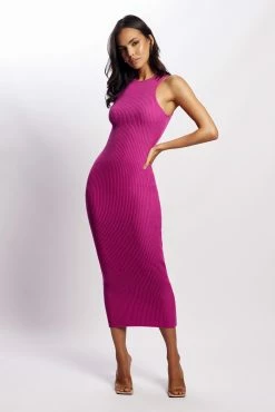 Sienna Knit Midi Dress - Violet 14 Sienna Knit Midi Dress - Violet -Meshki Shop MeshkiEcom26.0418776