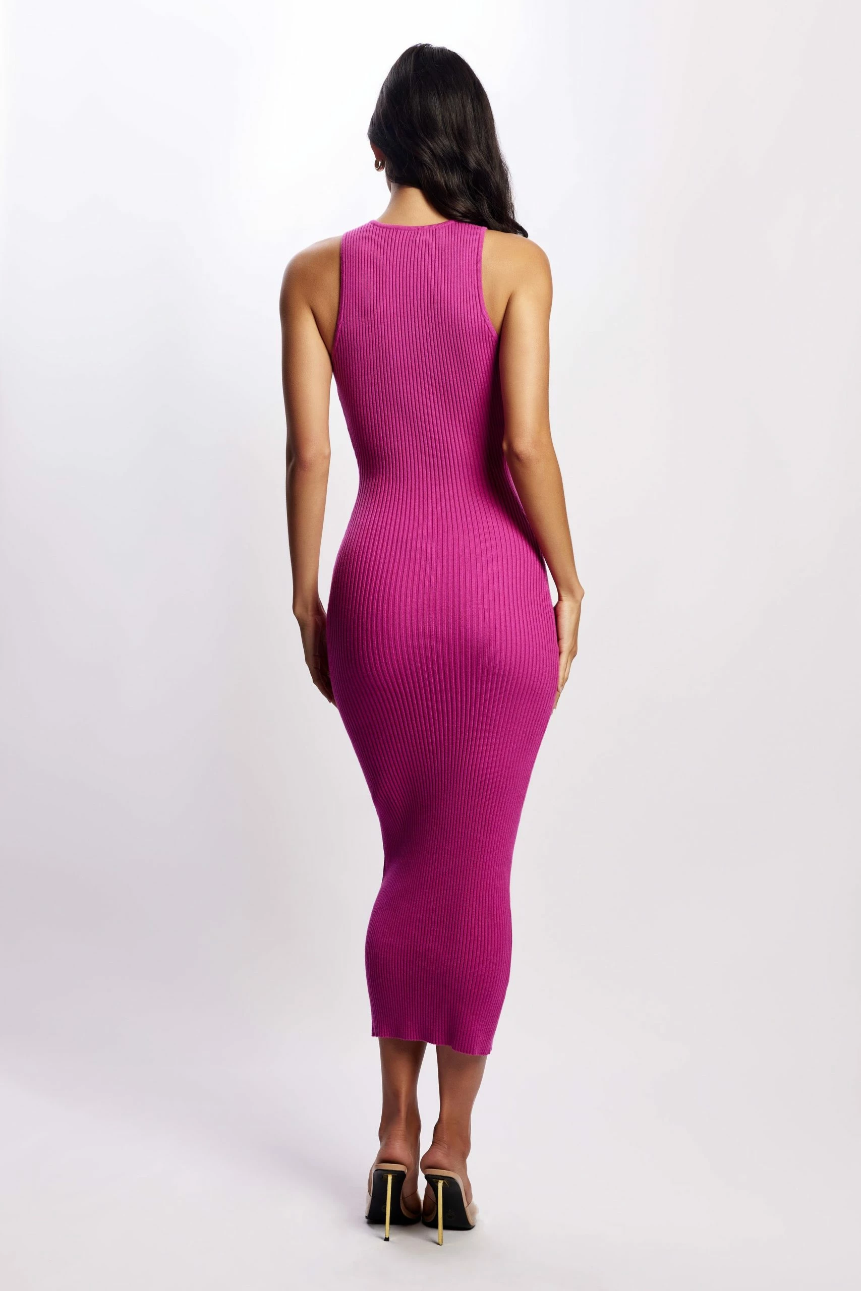 Sienna Knit Midi Dress - Violet 4 Sienna Knit Midi Dress - Violet - Image 2