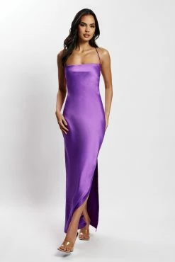 Sydney Straight Neck Slip Maxi Dress - Purple -Meshki Shop MeshkiEcom31.05.225087
