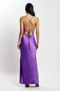 Sydney Straight Neck Slip Maxi Dress - Purple -Meshki Shop MeshkiEcom31.05.225121