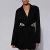 Shyann Diamante Cut Out Blazer Dress - Black -Meshki Shop Meshkiecom08.0629937