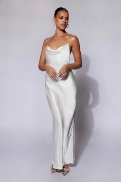 Sera Diamante Maxi Dress With Low Back - White -Meshki Shop Meshkiecom08.0630071