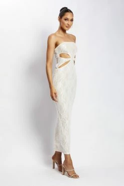Krista Cut Out Bandeau Maxi Dress - Nude 14 Krista Cut Out Bandeau Maxi Dress - Nude -Meshki Shop Meshkiecom14Dec0547