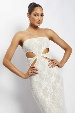 Krista Cut Out Bandeau Maxi Dress - Nude 12 Krista Cut Out Bandeau Maxi Dress - Nude -Meshki Shop Meshkiecom14Dec0567