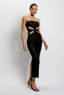 Krista Cut Out Bandeau Maxi Dress - Black 13 Krista Cut Out Bandeau Maxi Dress - Black -Meshki Shop Meshkiecom15.111084