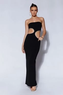 Jaden Strapless Cut Out Maxi Dress - Black 11 Jaden Strapless Cut Out Maxi Dress - Black -Meshki Shop Meshkiecom20.0644429