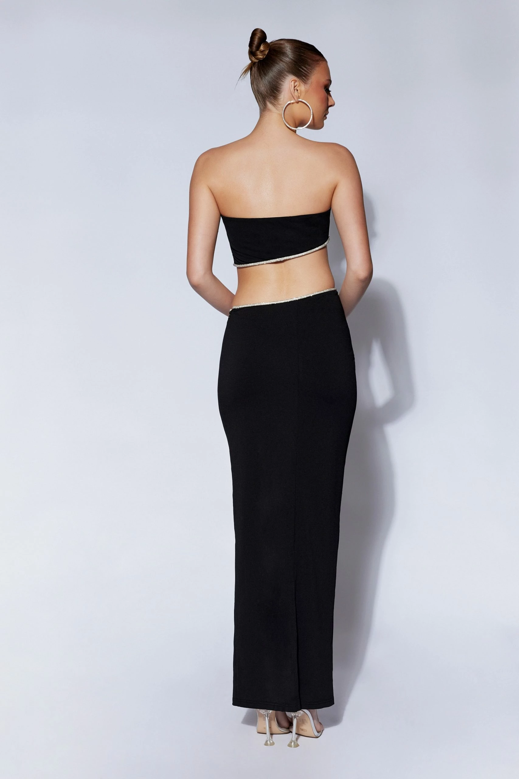 Jaden Strapless Cut Out Maxi Dress - Black 4 Jaden Strapless Cut Out Maxi Dress - Black - Image 2