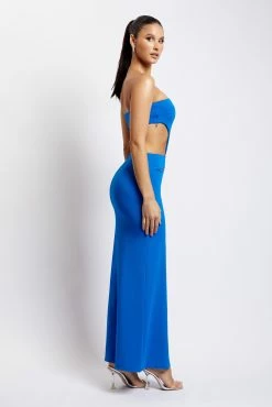 Marissa Strapless Maxi Dress With Waist Tie - Cobalt Blue 17 Marissa Strapless Maxi Dress With Waist Tie - Cobalt Blue -Meshki Shop Meshkiecom23.110603