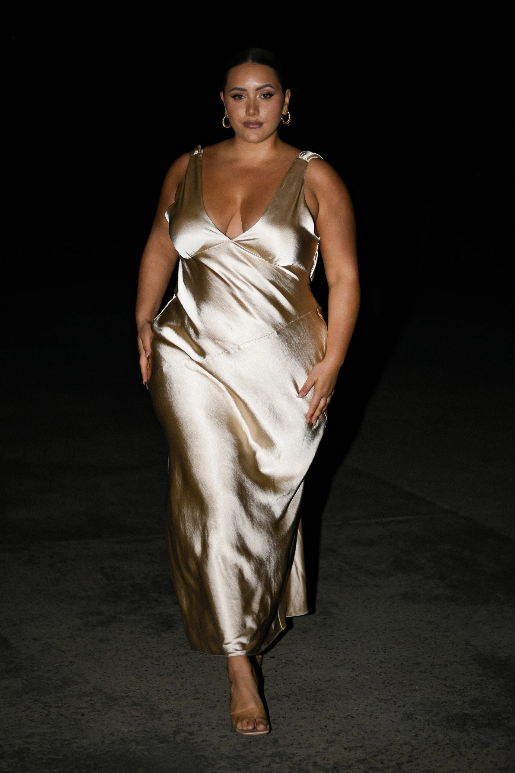 Nadia Maxi Satin Dress With Back Cowl - Gold 4 Nadia Maxi Satin Dress With Back Cowl - Gold - Image 2