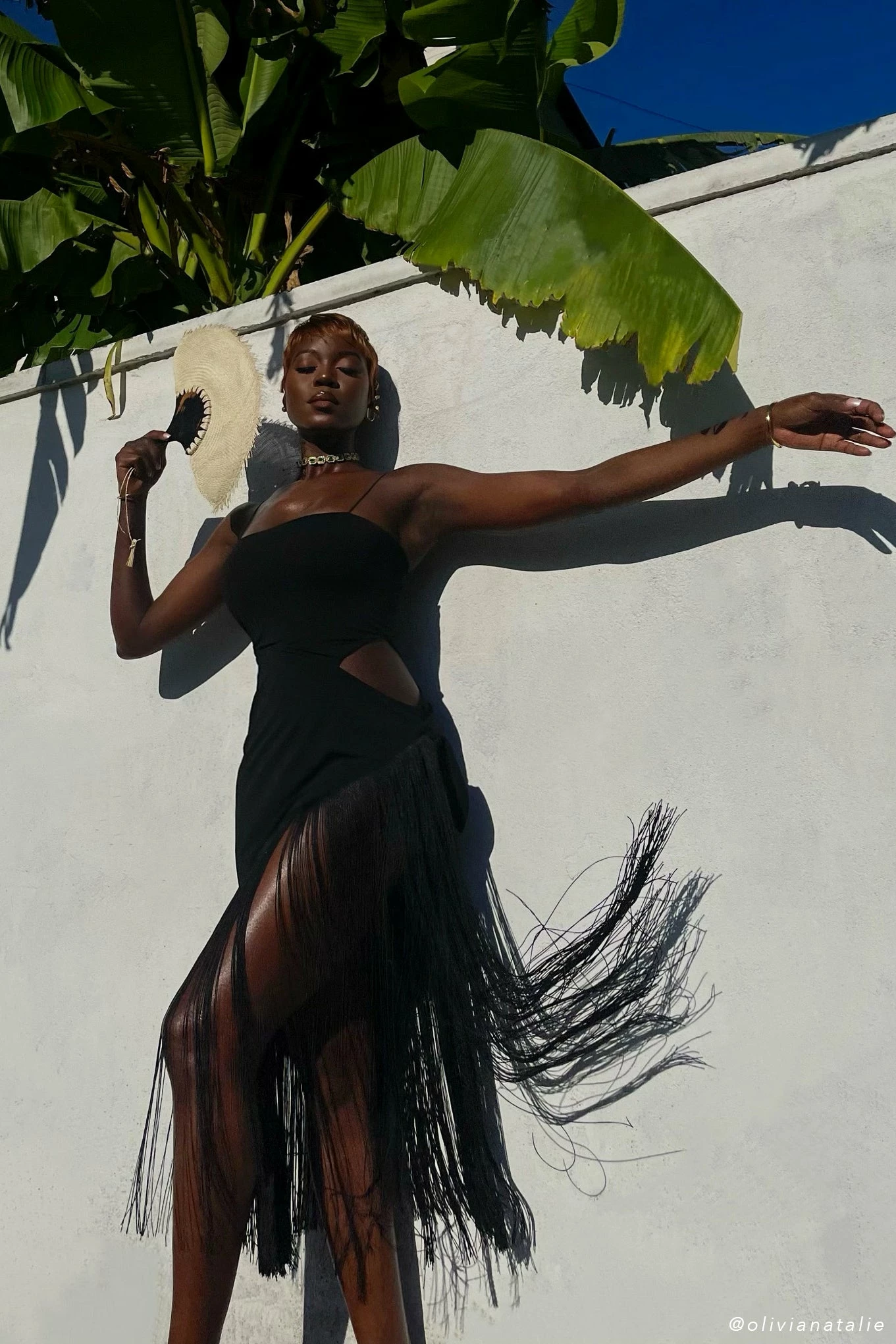 Yasmin Wrap Over Midi Dress With Fringing - Black 3 Yasmin Wrap Over Midi Dress With Fringing - Black